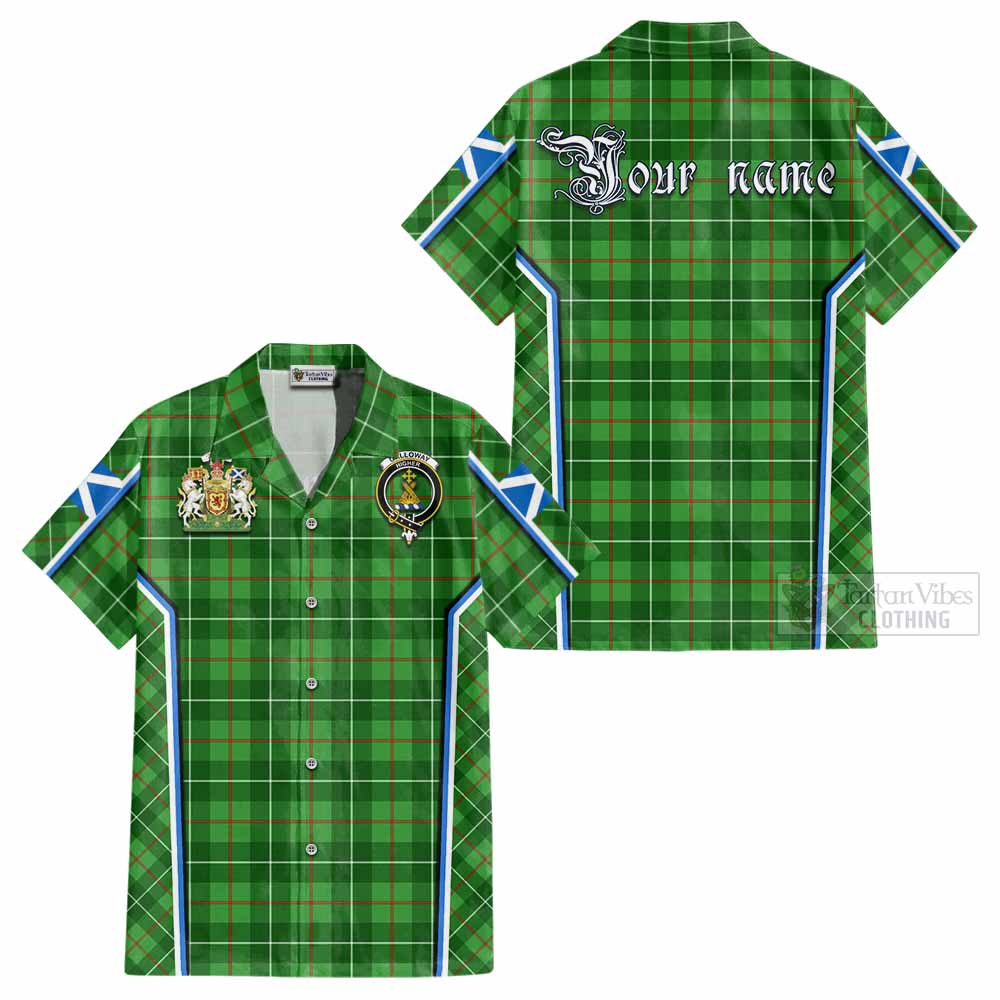 Galloway Tartan Crest Cotton Hawaiian Shirt Scotland Coat of Arm Flag Style - Tartan Vibes Clothing