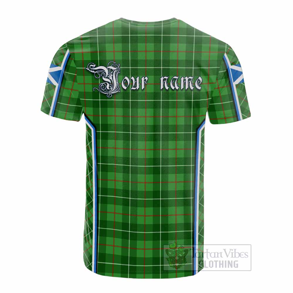 Galloway Tartan Crest Cotton T-shirt Scotland Coat of Arm Flag Style - Tartan Vibes Clothing