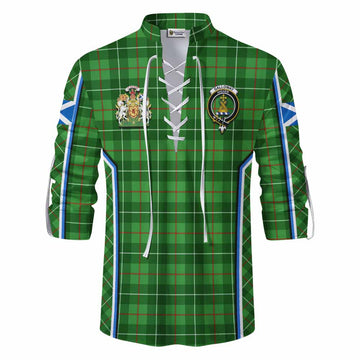 Galloway Tartan Crest Ghillie Kilt Shirt Scotland Coat of Arm Flag Style