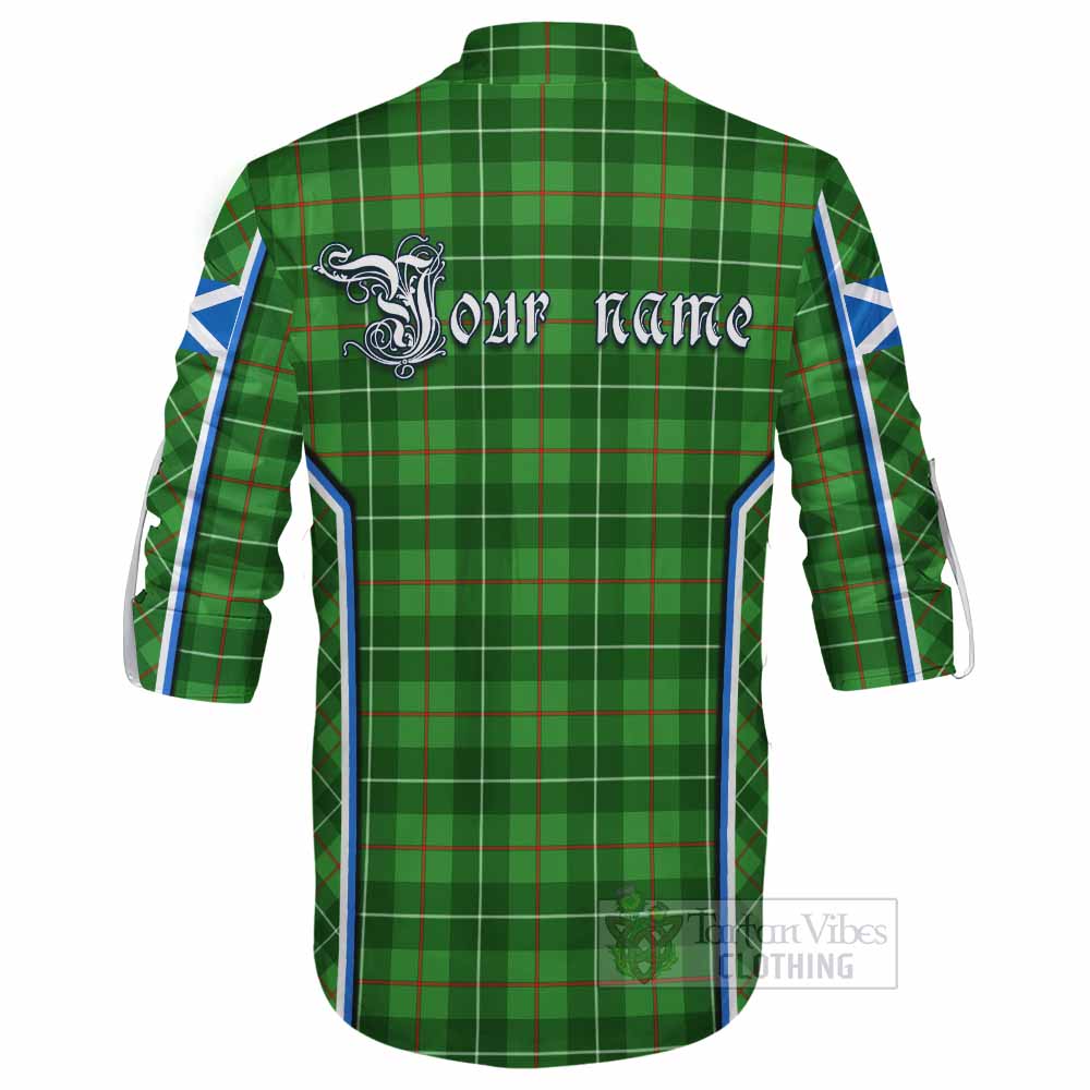 Galloway Tartan Crest Ghillie Kilt Shirt Scotland Coat of Arm Flag Style - Tartan Vibes Clothing