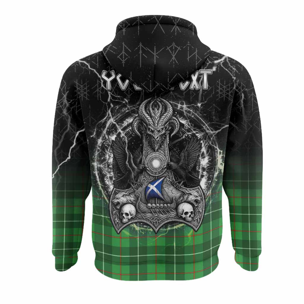 Galloway Tartan Crest Hoodie Celtic Odin's Raven Legacy