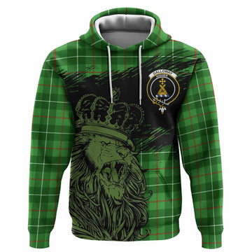 Galloway Tartan Crest Hoodie Crowned Lion Heritage Style
