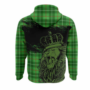 Galloway Tartan Crest Hoodie Crowned Lion Heritage Style