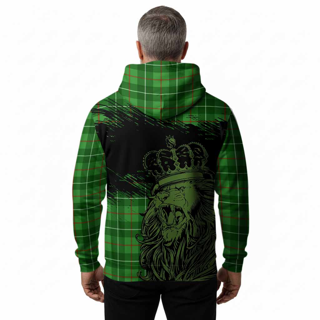 Galloway Tartan Crest Hoodie Crowned Lion Heritage Style