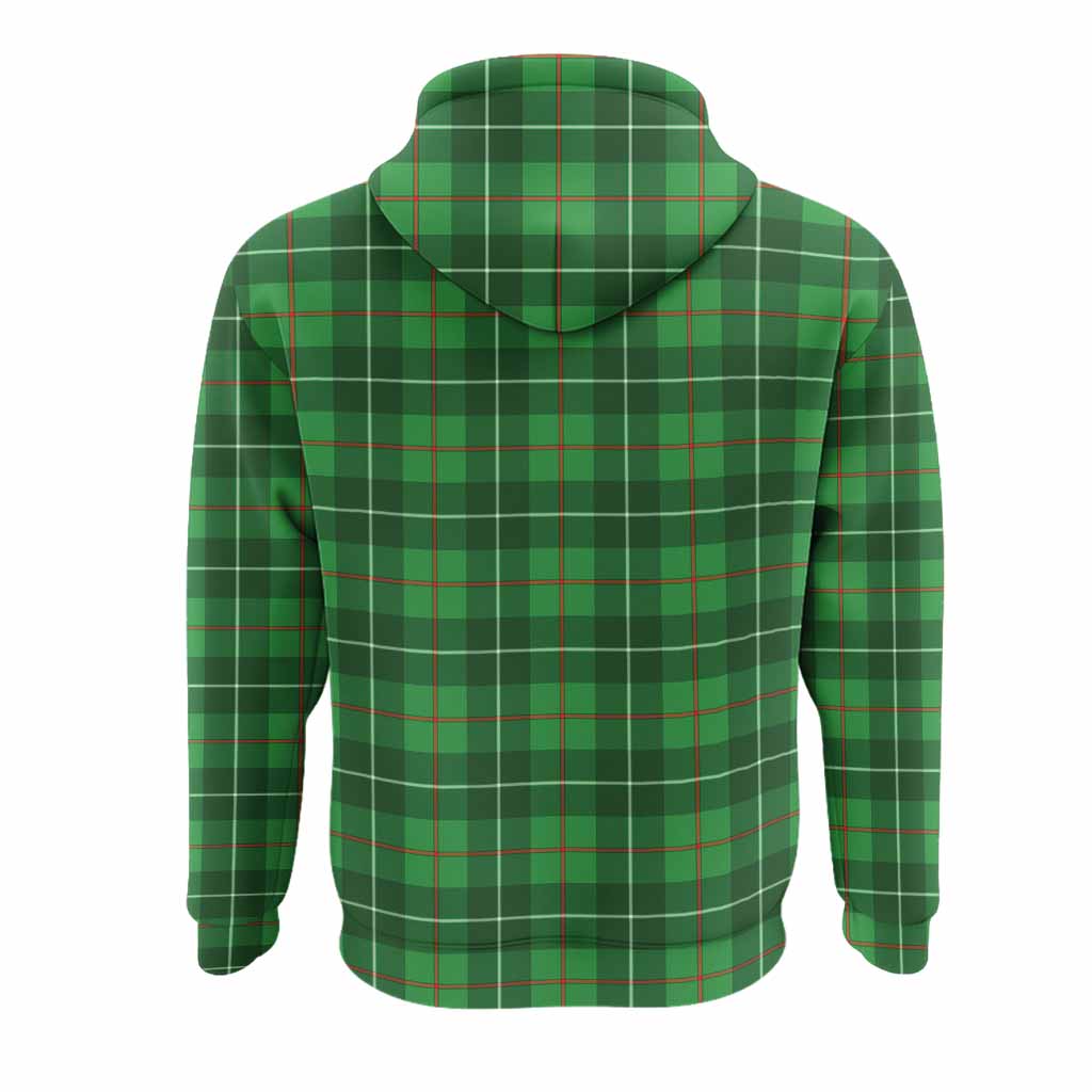 Galloway Tartan Crest Hoodie Ferocious Lion Style