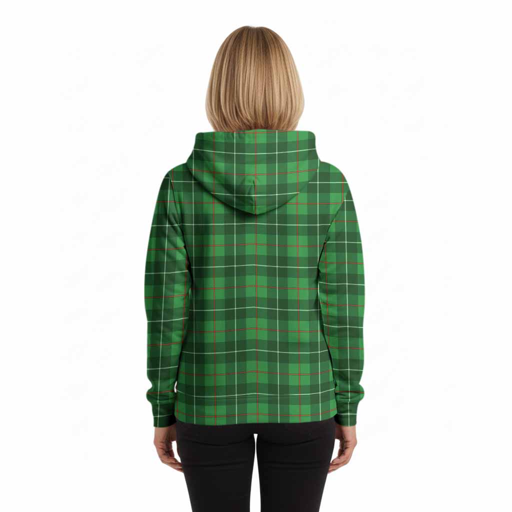 Galloway Tartan Crest Hoodie Ferocious Lion Style