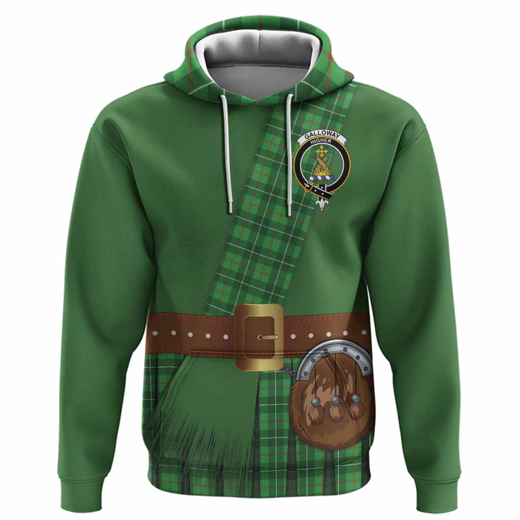 Galloway Tartan Crest Hoodie Kilt Costume Style