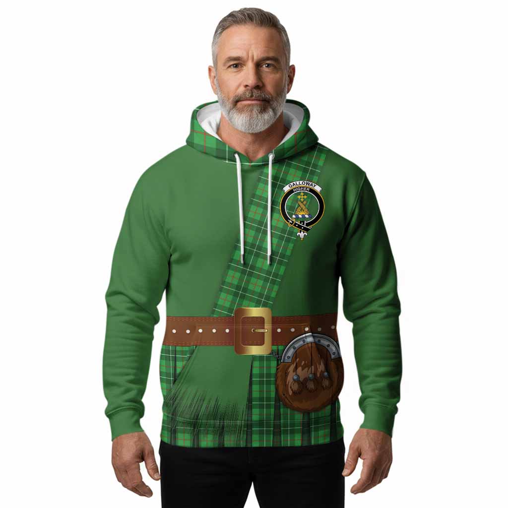 Galloway Tartan Crest Hoodie Kilt Costume Style