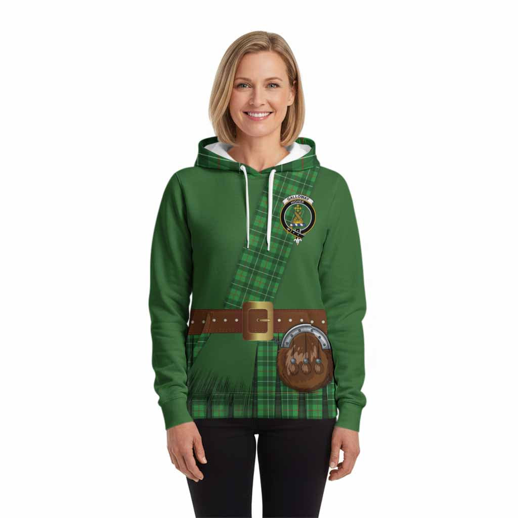 Galloway Tartan Crest Hoodie Kilt Costume Style