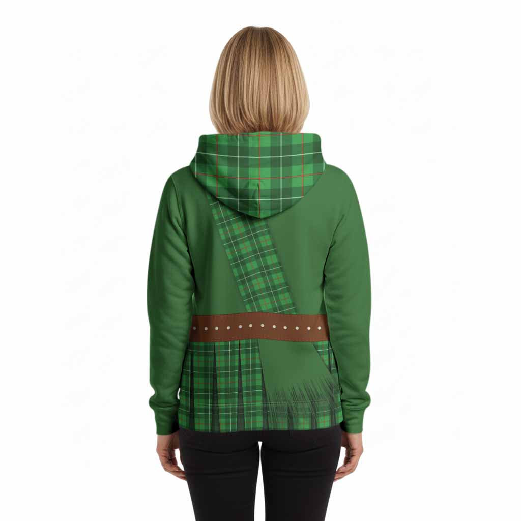 Galloway Tartan Crest Hoodie Kilt Costume Style