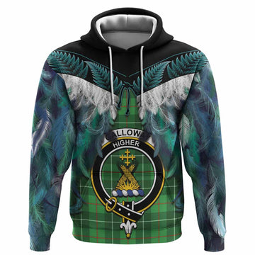 Galloway Tartan Crest Hoodie New Zealand Maori Korowai Cloak
