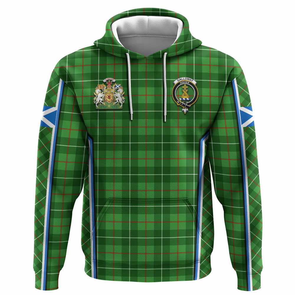 Galloway Tartan Crest Hoodie Scotland Coat of Arm Flag Style - Tartan Vibes Clothing