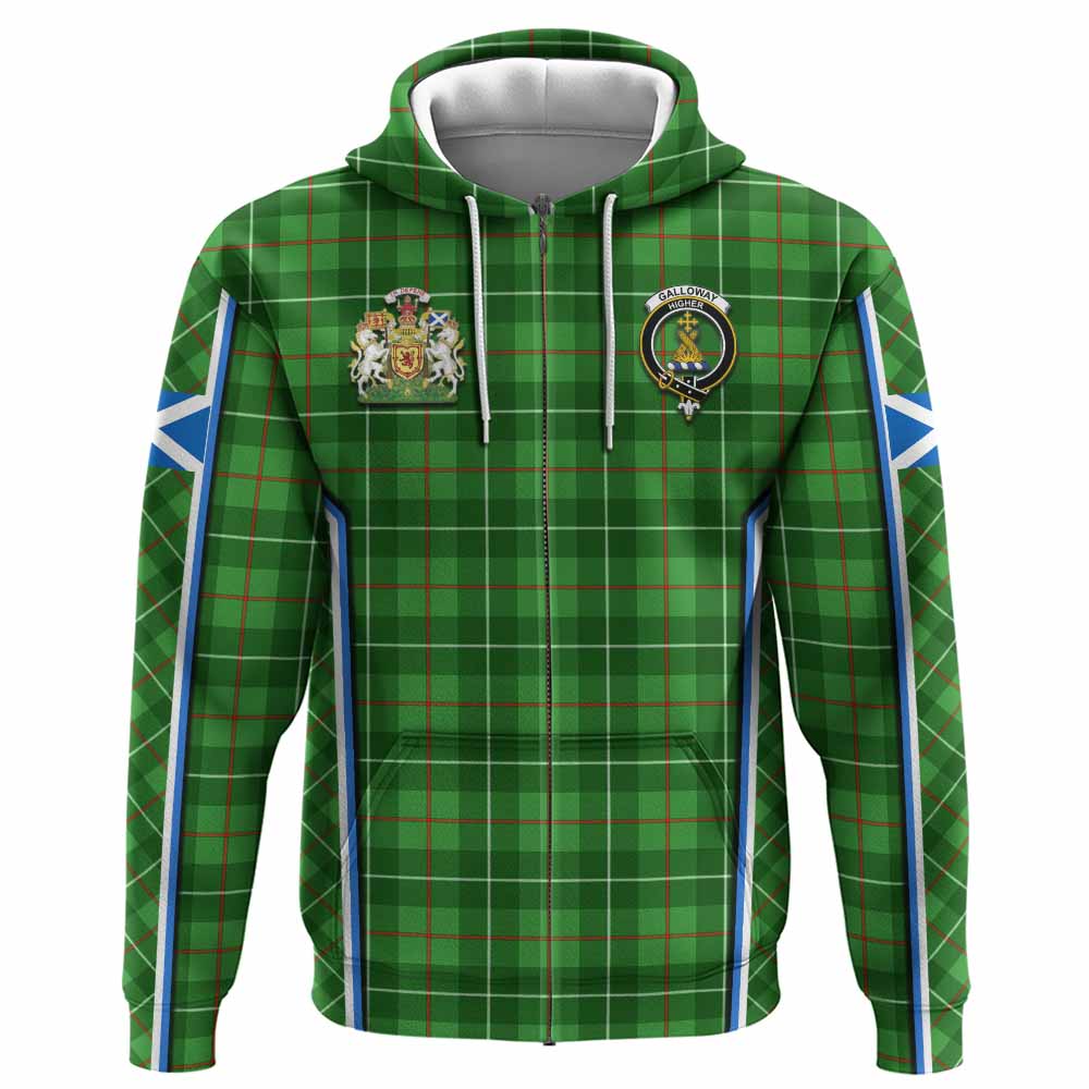 Galloway Tartan Crest Hoodie Scotland Coat of Arm Flag Style - Tartan Vibes Clothing