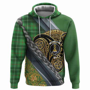 Galloway Tartan Crest Hoodie Scottish Triskele Celtic