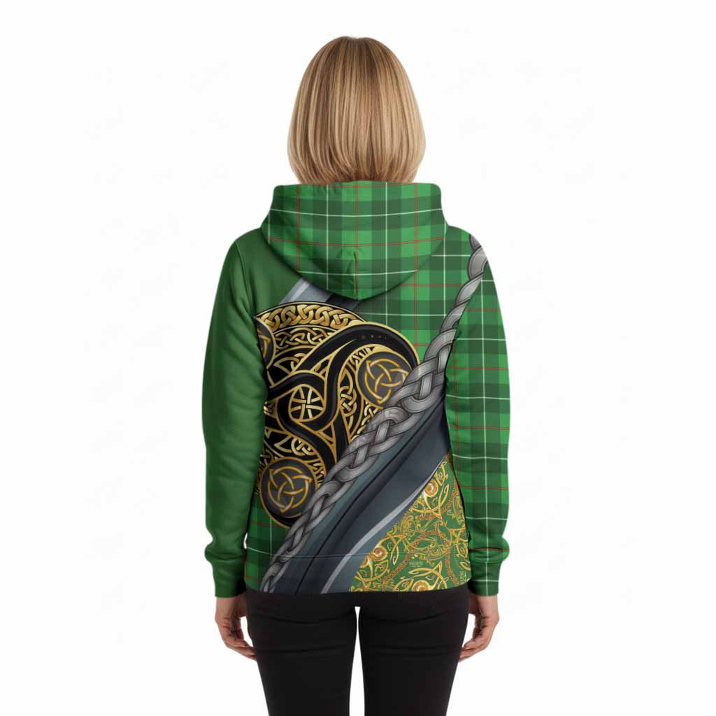 Galloway Tartan Crest Hoodie Scottish Triskele Celtic