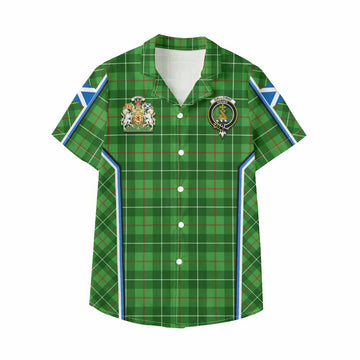 Galloway Tartan Crest Kid Hawaiian Shirt Scotland Coat of Arm Flag Style - Tartan Vibes Clothing