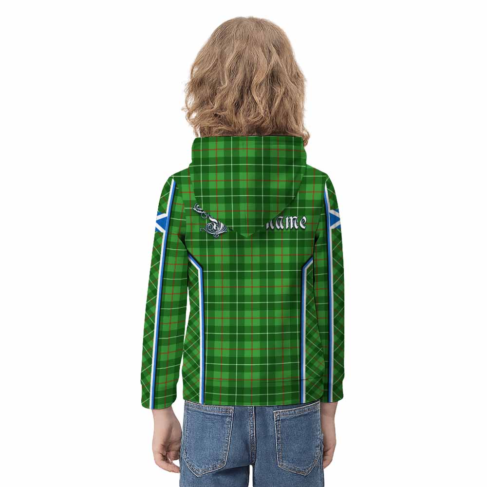 Galloway Tartan Crest Kid Hoodie Scotland Coat of Arm Flag Style - Tartan Vibes Clothing
