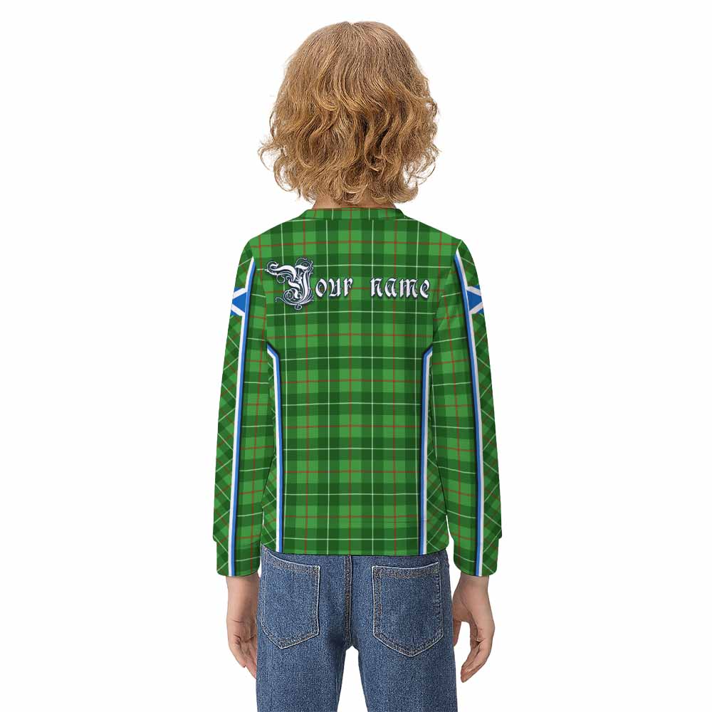 Galloway Tartan Crest Kid Knitted Sweatshirt Scotland Coat of Arm Flag Style - Tartan Vibes Clothing