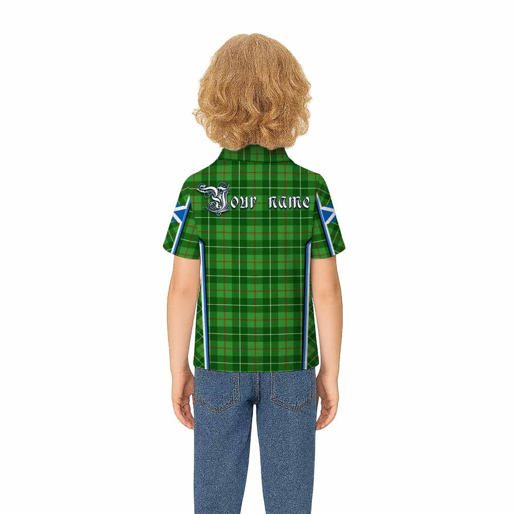 Galloway Tartan Crest Kid Polo Shirt Scotland Coat of Arm Flag Style - Tartan Vibes Clothing