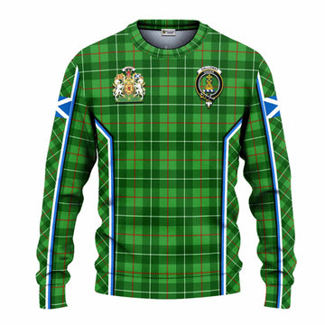 Galloway Tartan Crest Knitted Sweater Scotland Coat of Arm Flag Style - Tartan Vibes Clothing
