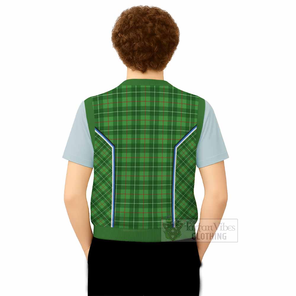 Galloway Tartan Crest Knitted V-Neck Vest Scotland Coat of Arm Flag Style - Tartan Vibes Clothing