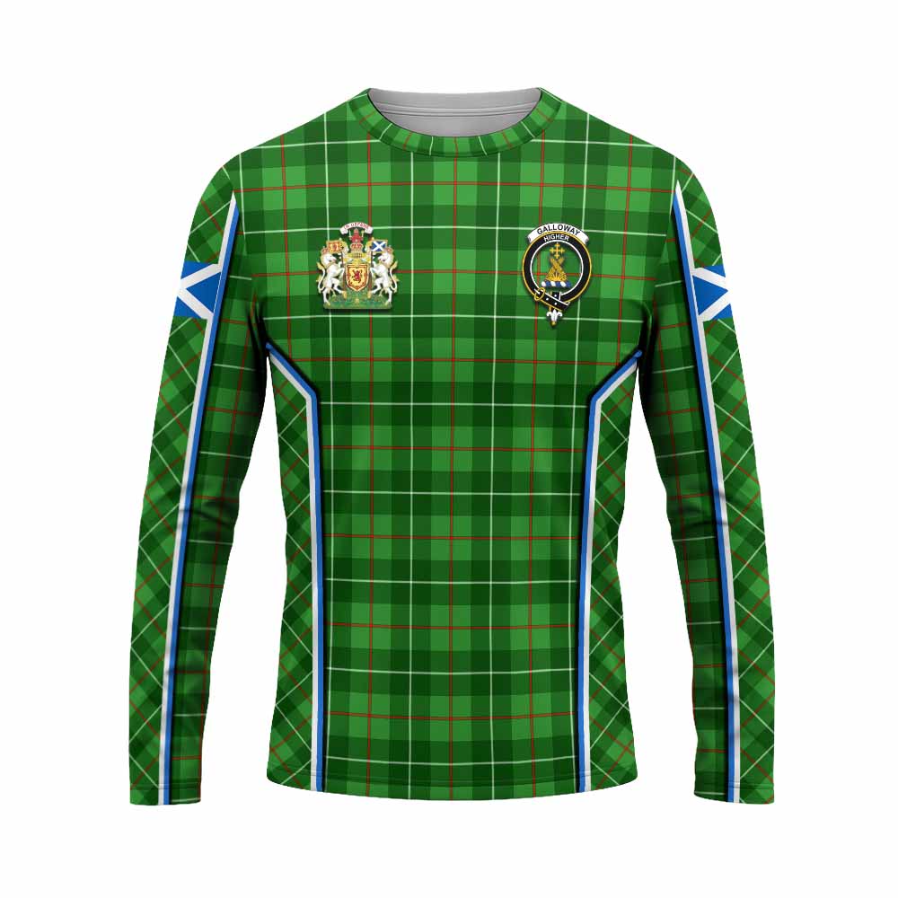 Galloway Tartan Crest Long Sleeve T-Shirt Scotland Coat of Arm Flag Style - Tartan Vibes Clothing