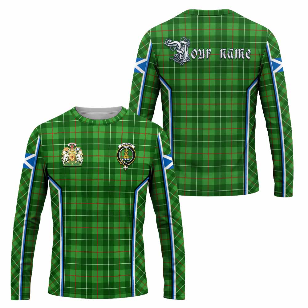 Galloway Tartan Crest Long Sleeve T-Shirt Scotland Coat of Arm Flag Style - Tartan Vibes Clothing