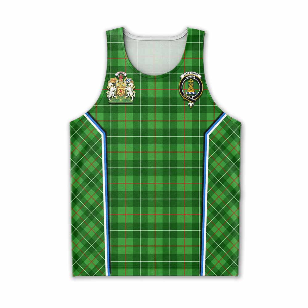 Galloway Tartan Crest Men Tank Top Scotland Coat of Arm Flag Style - Tartan Vibes Clothing