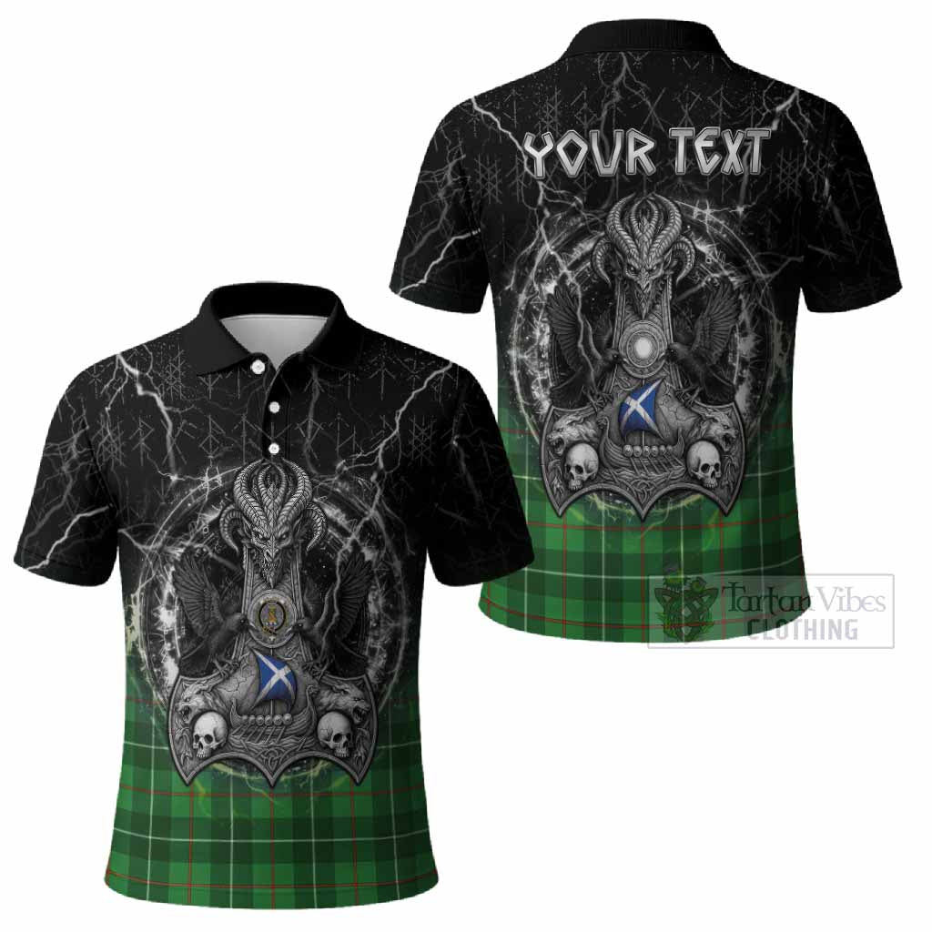 Galloway Tartan Crest Polo Shirt Celtic Odin's Raven Legacy