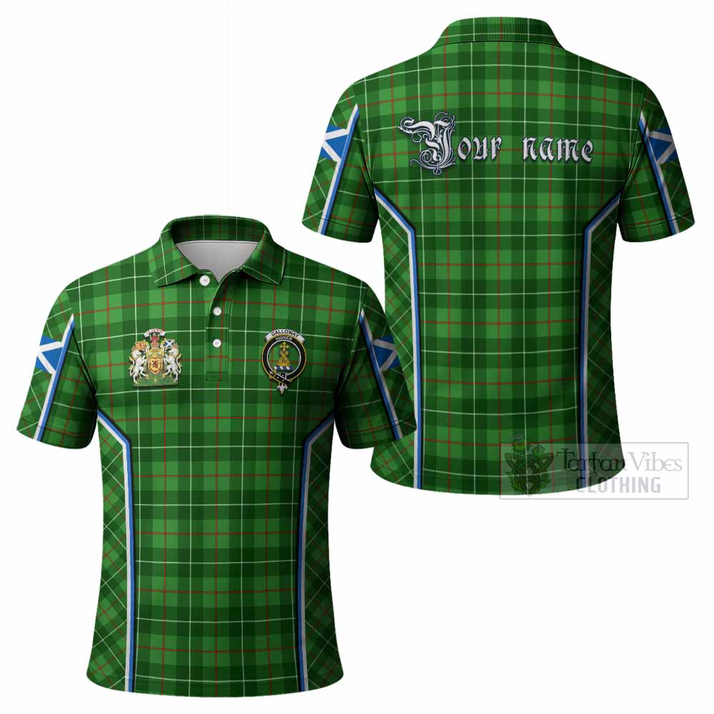 Galloway Tartan Crest Polo Shirt Scotland Coat of Arm Flag Style - Tartan Vibes Clothing