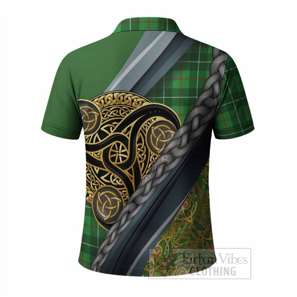 Galloway Tartan Crest Polo Shirt Scottish Triskele Celtic
