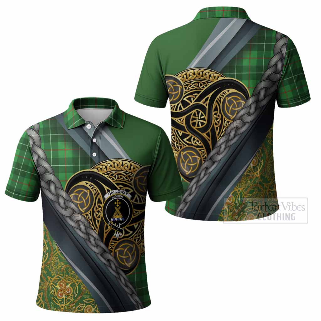 Galloway Tartan Crest Polo Shirt Scottish Triskele Celtic