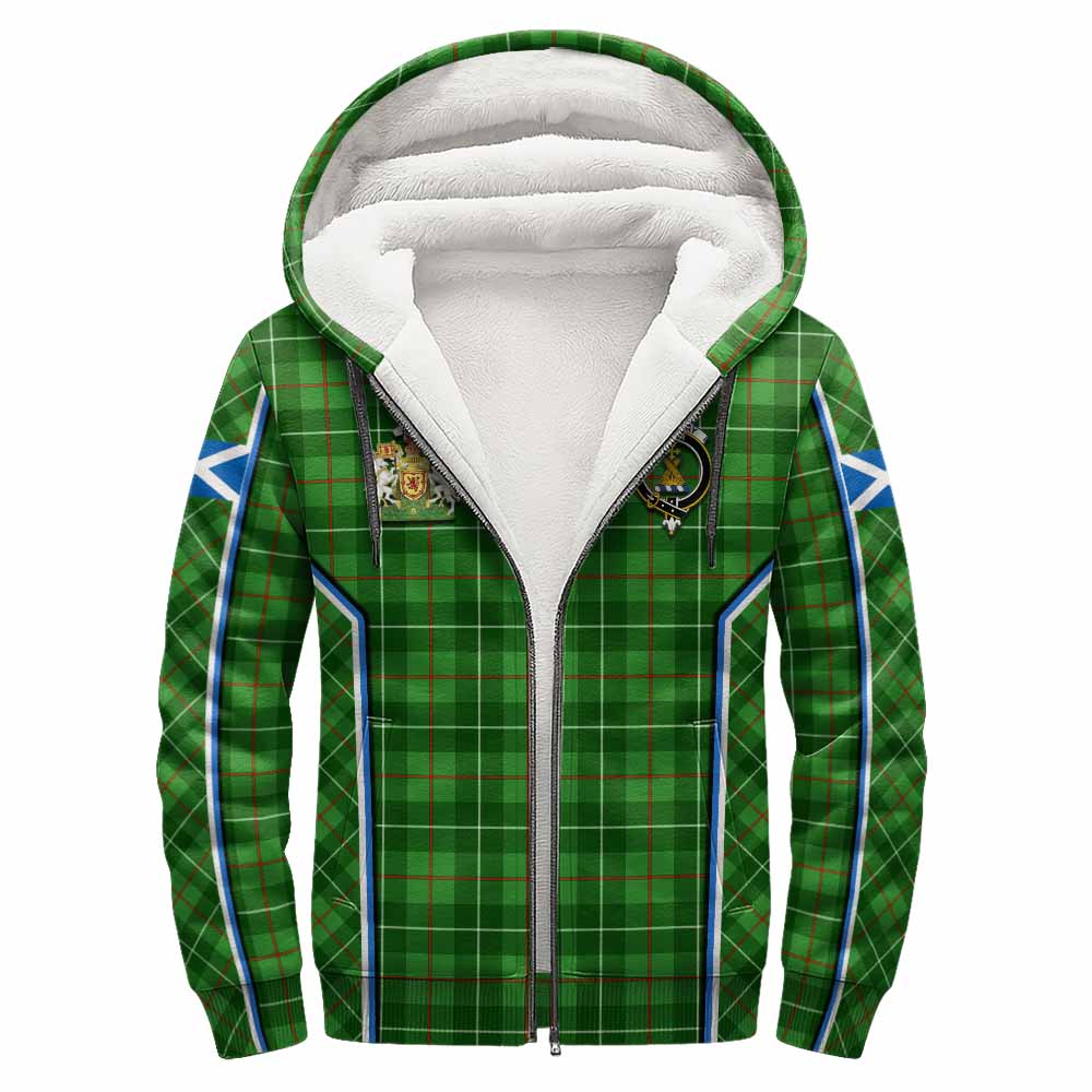 Galloway Tartan Crest Sherpa Hoodie Scotland Coat of Arm Flag Style - Tartan Vibes Clothing