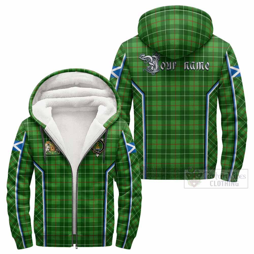 Galloway Tartan Crest Sherpa Hoodie Scotland Coat of Arm Flag Style - Tartan Vibes Clothing