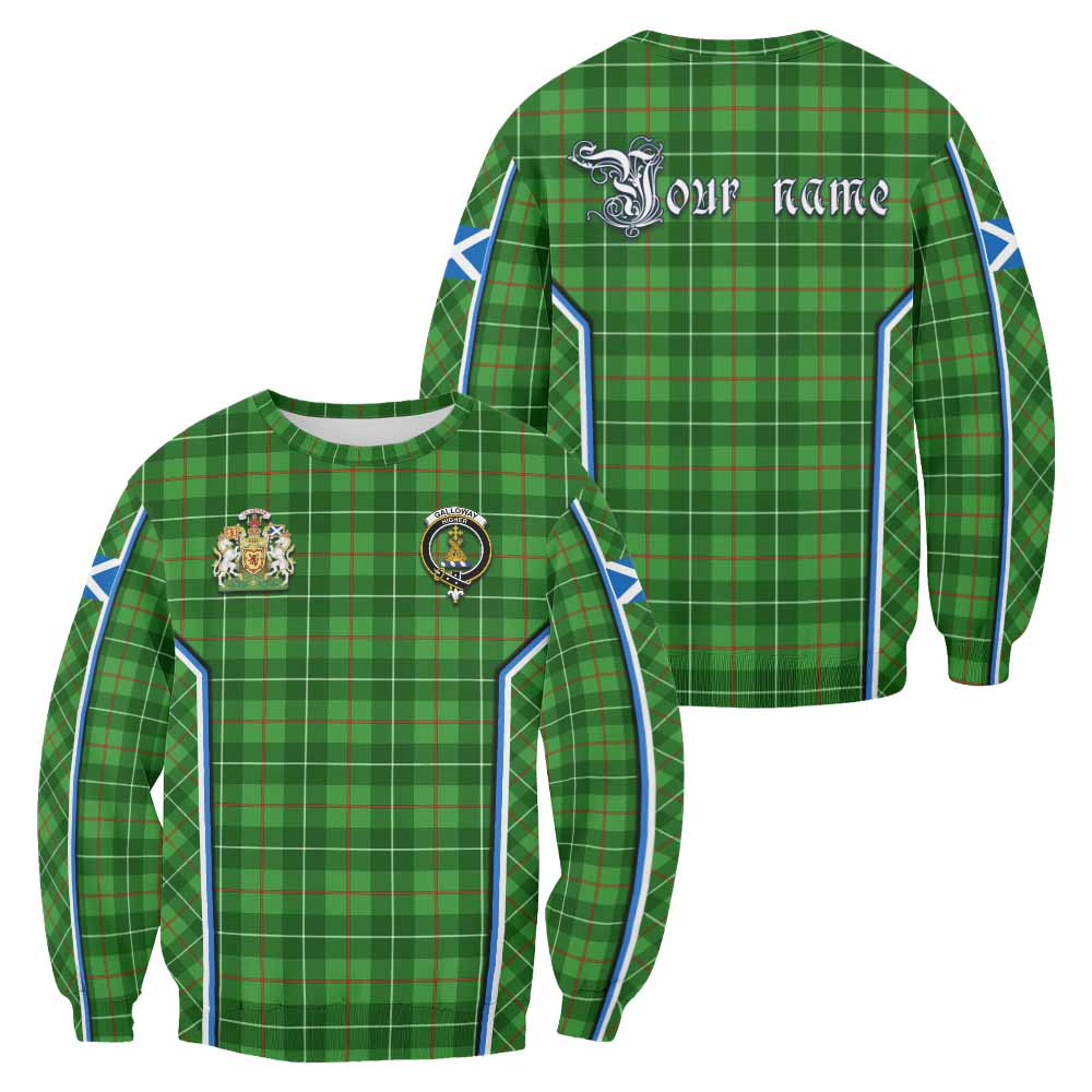 Galloway Tartan Crest Sweatshirt Scotland Coat of Arm Flag Style - Tartan Vibes Clothing