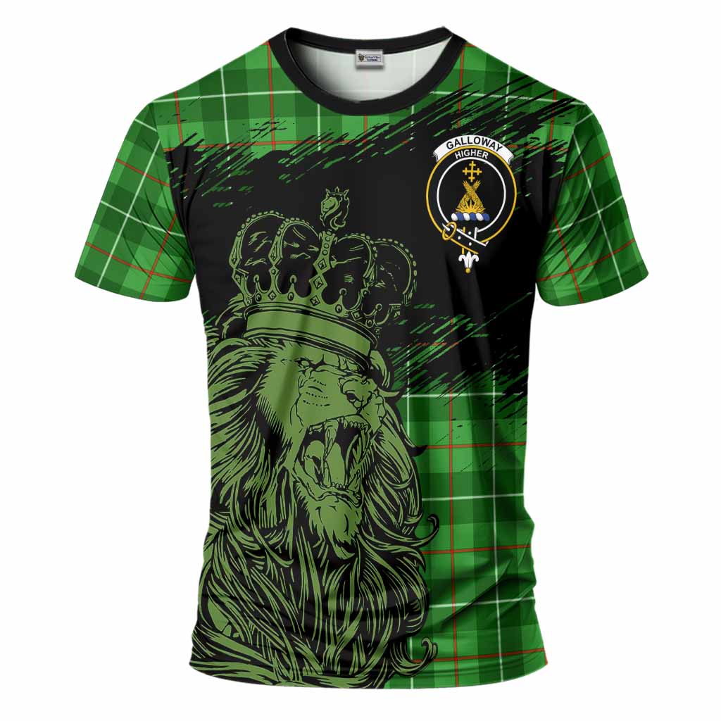 Galloway Tartan Crest T-Shirt Crowned Lion Heritage Style