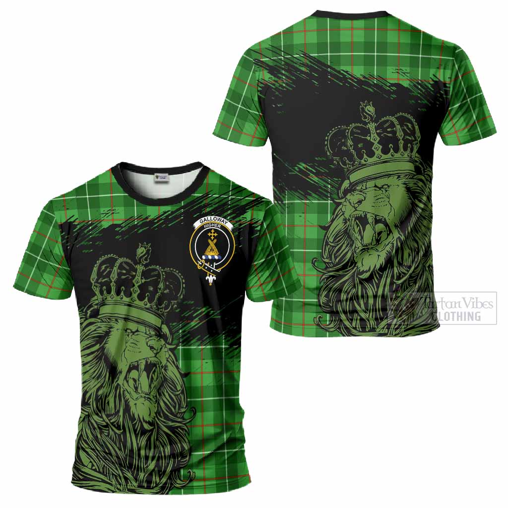 Galloway Tartan Crest T-Shirt Crowned Lion Heritage Style