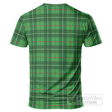 Galloway Tartan Crest T-Shirt Ferocious Lion Style
