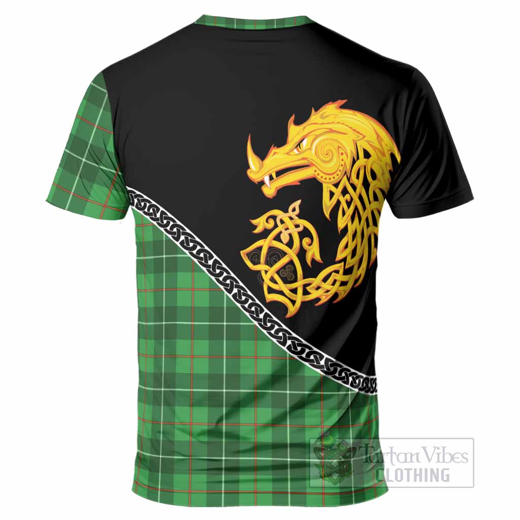 Galloway Tartan Crest T-Shirt Legendary Dragon Knot Half Style