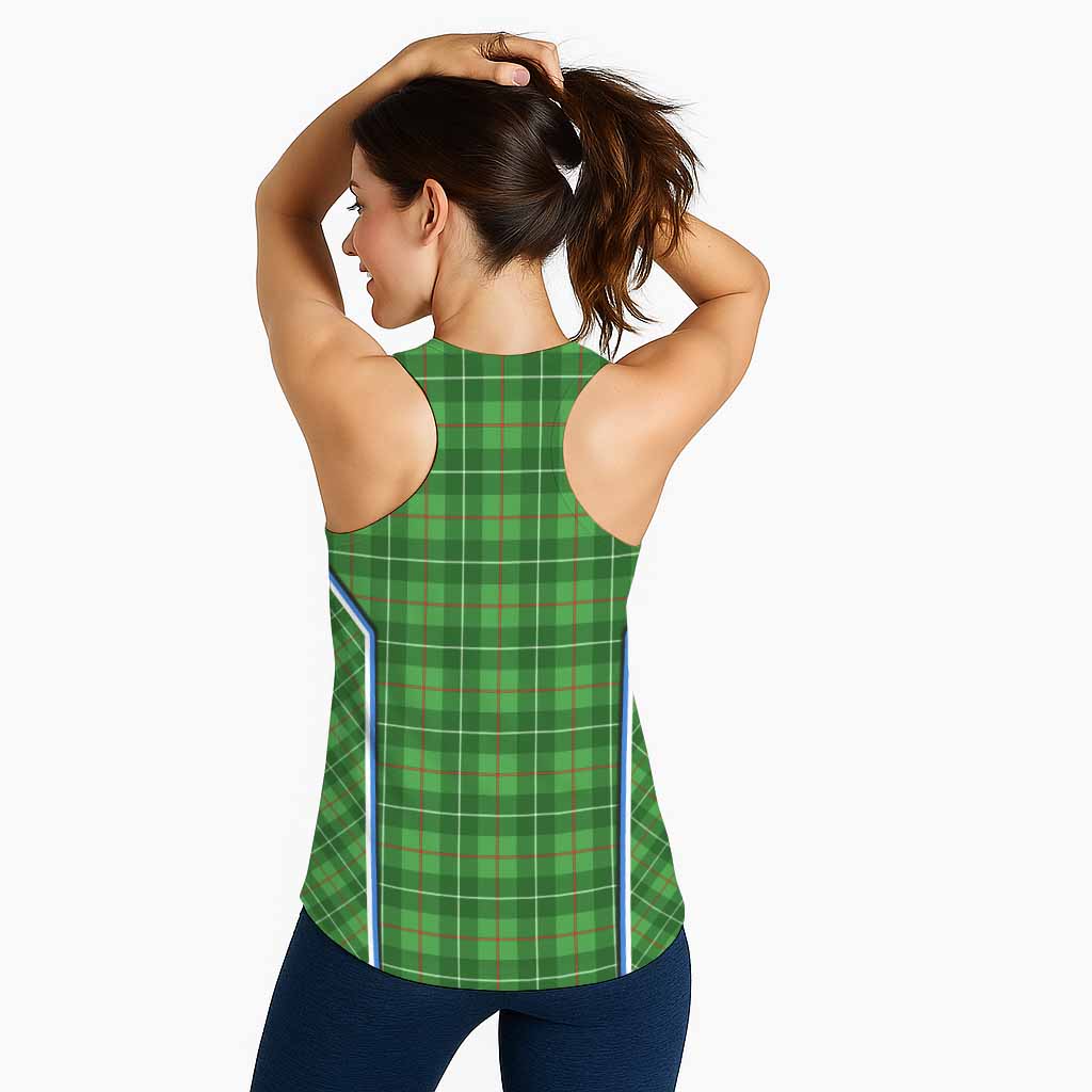 Galloway Tartan Crest Women Racerback Tanks Scotland Coat of Arm Flag Style - Tartan Vibes Clothing