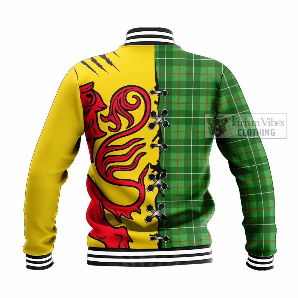 Galloway Tartan Family Crest Baseball Jacket Lion Rampant Honor - Tartan Vibes Clothing
