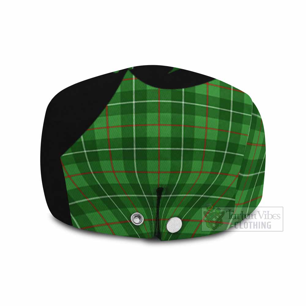 Galloway Tartan Family Crest Flat Cap, Jeff Cap Scotland Thistle Floral