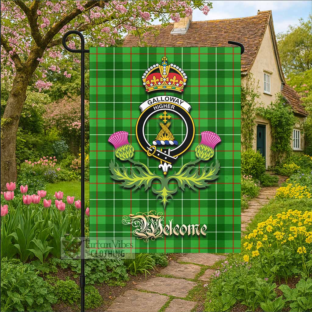 Galloway Tartan Family Crest Garden Flag Royal Thistle Welcome Style - Tartan Vibes Clothing
