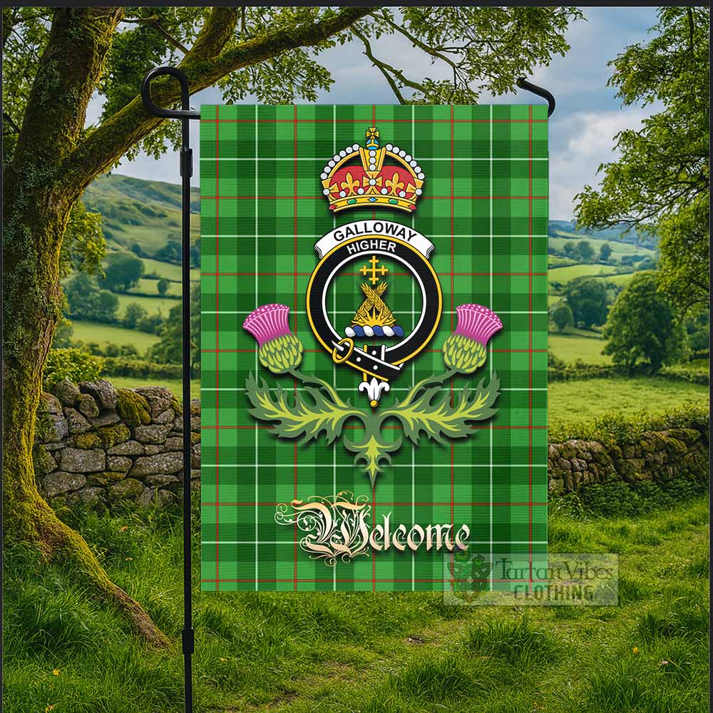 Galloway Tartan Family Crest Garden Flag Royal Thistle Welcome Style - Tartan Vibes Clothing