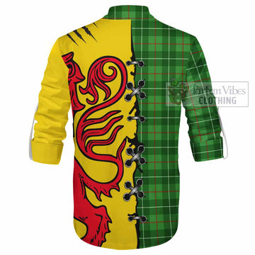Galloway Tartan Family Crest Ghillie Kilt Shirt Lion Rampant Honor