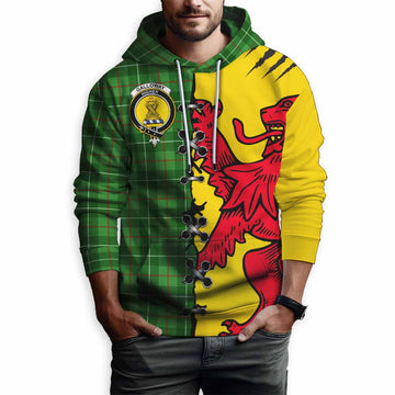Galloway Tartan Family Crest Hoodie Lion Rampant Honor - Tartan Vibes Clothing