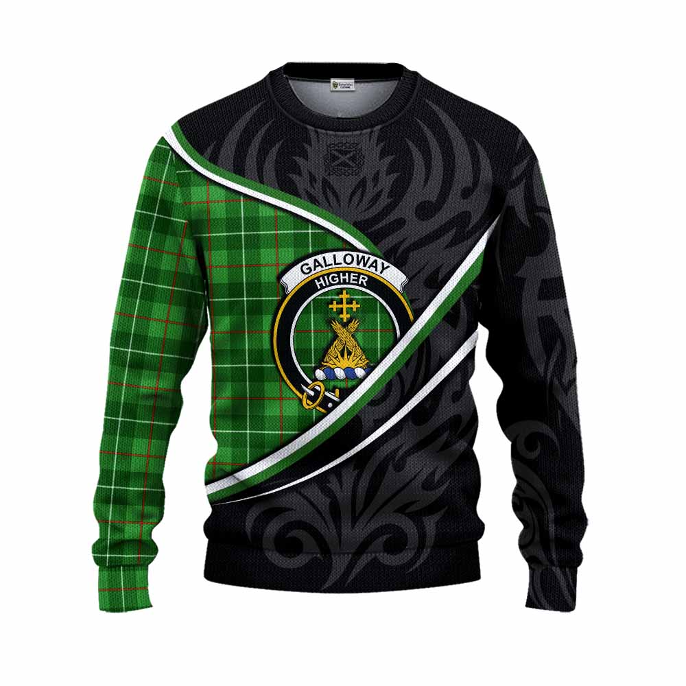Galloway Tartan Family Crest Knitted Sweater Celtic Scottish Thistle Floral - Tartan Vibes Clothing