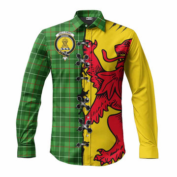 Galloway Tartan Family Crest Long Sleeve Button Shirts Lion Rampant Honor