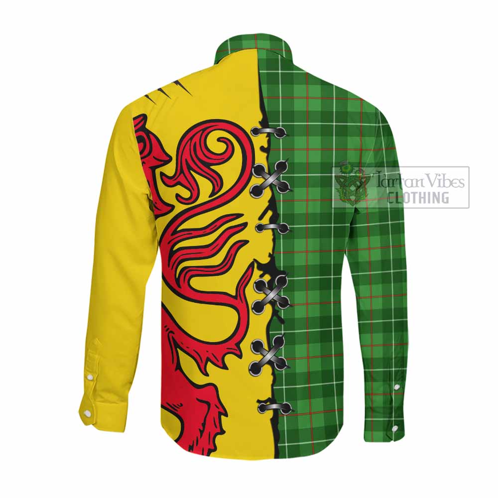 Galloway Tartan Family Crest Long Sleeve Button Shirts Lion Rampant Honor - Tartan Vibes Clothing