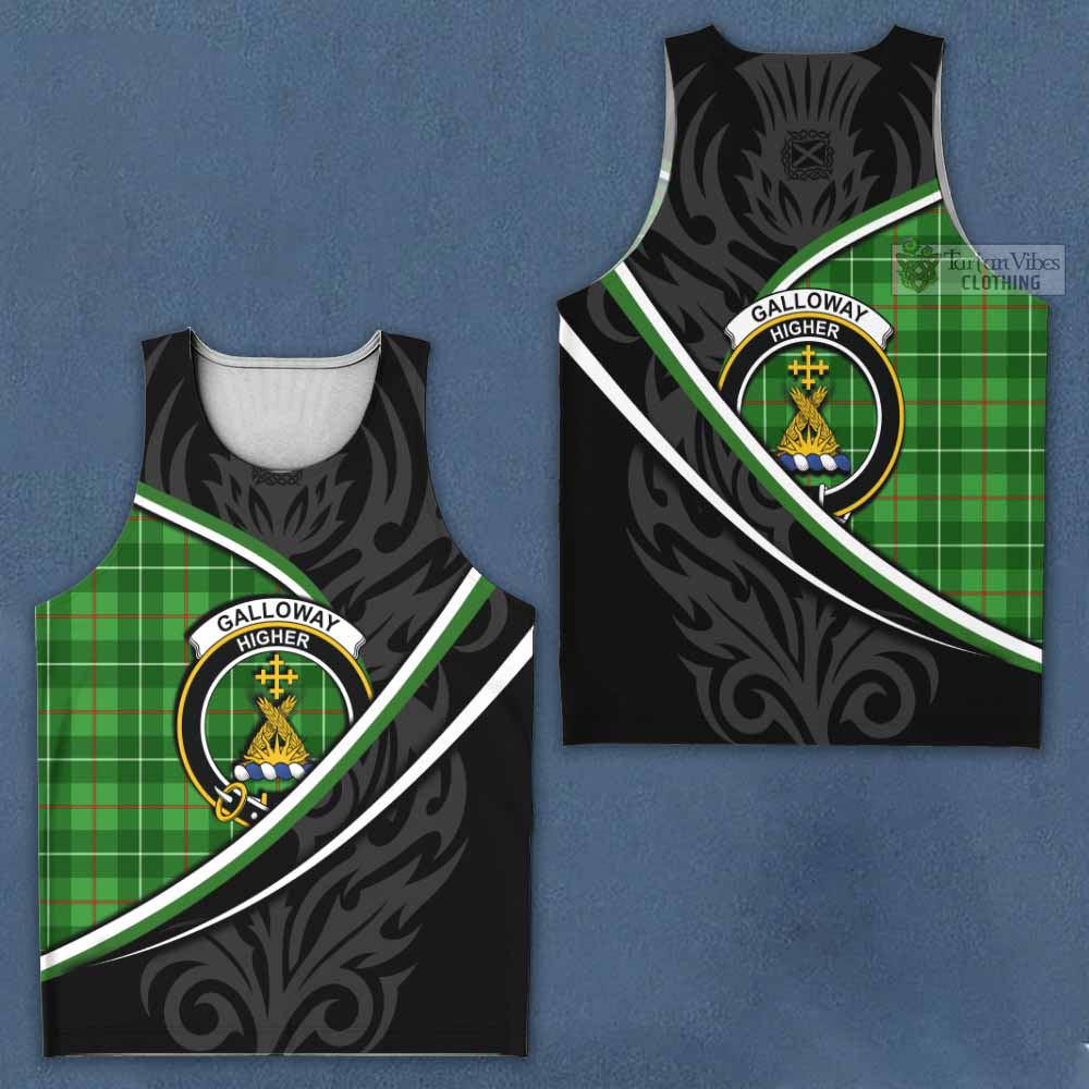 Galloway Tartan Family Crest Men Tank Top Celtic Scottish Thistle Floral - Tartan Vibes Clothing